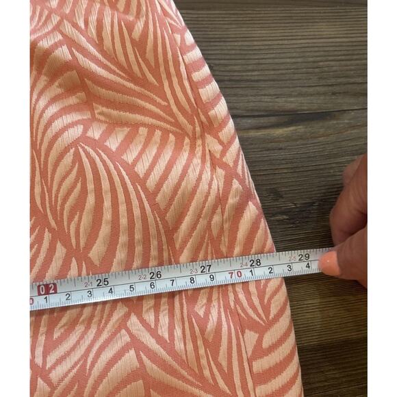 NWT Calvin Klein Women’s Plus 24W Pencil‎ Skirt Peach Fan Embroidered Design - Picture 8 of 15